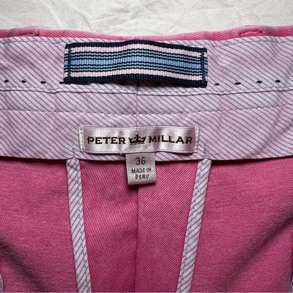 Peter Millar Pink Chino 100% Genuine Pima Cotton Shorts Men’s Size 36 - Picture 3 of 5